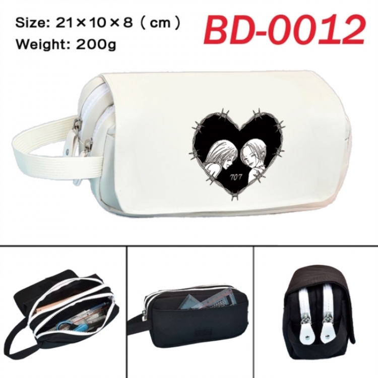 NANA Anime peripheral handheld large capacity double-layer Oxford cloth pencil case 21X10X8cm