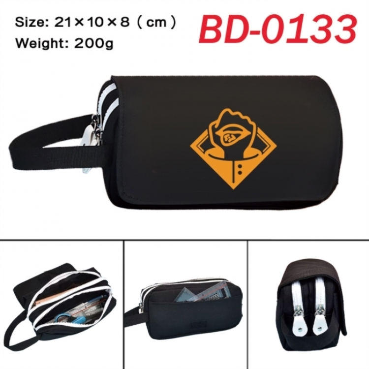 Jujutsu Kaisen Anime peripheral handheld large capacity double-layer Oxford cloth pencil case 21X10X8cm