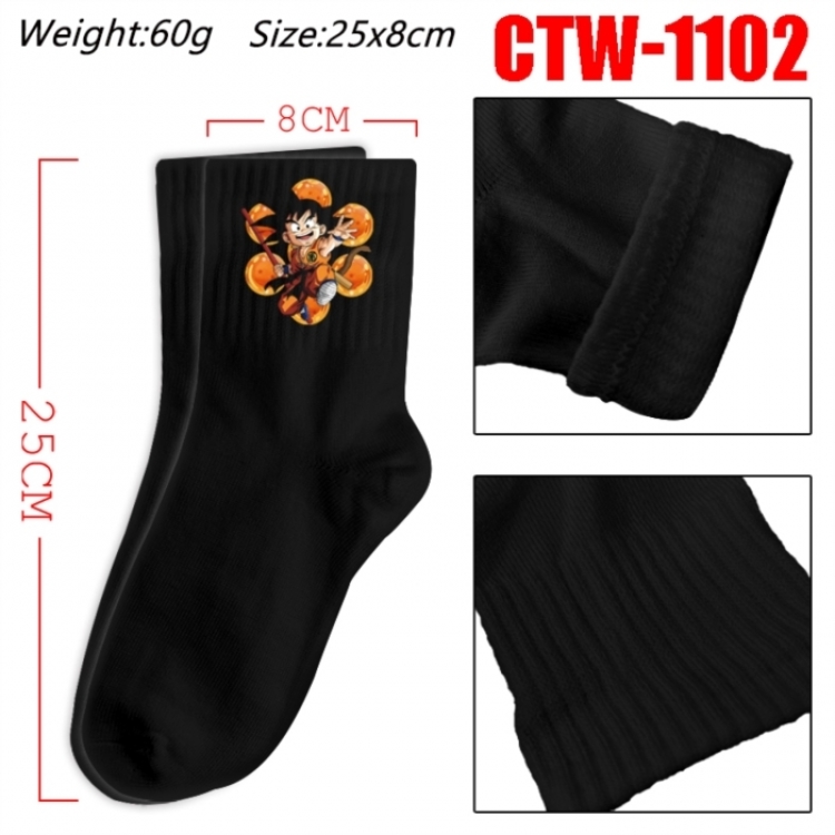 DRAGON BALL Anime Print Long Crew Cotton Socks 25x8cm
