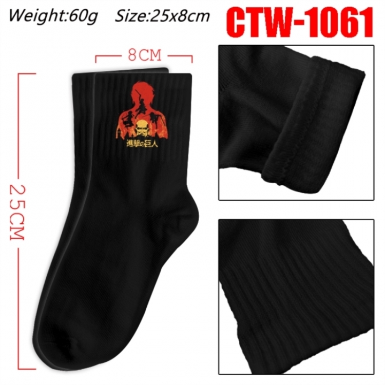 Shingeki no Kyojin Anime Print Long Crew Cotton Socks 25x8cm