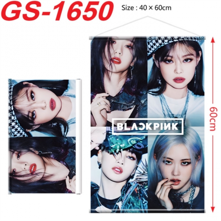 BLACK PINK Anime digital printing hanging rope hanging Wall Scroll 40x60cm