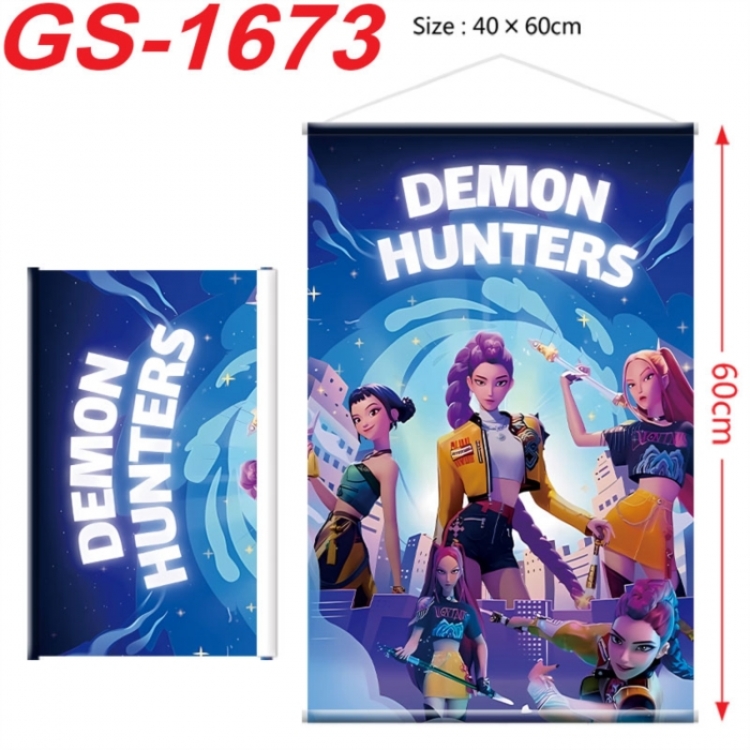 K-Pop Demon Hunters Anime digital printing hanging rope hanging Wall Scroll 40x60cm