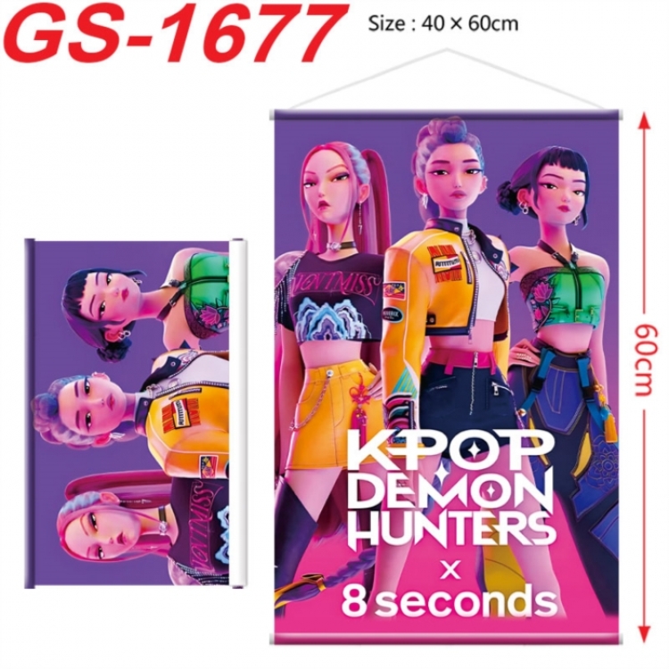 K-Pop Demon Hunters Anime digital printing hanging rope hanging Wall Scroll 40x60cm