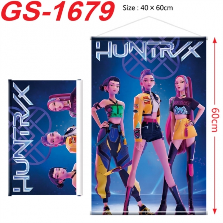 K-Pop Demon Hunters Anime digital printing hanging rope hanging Wall Scroll 40x60cm