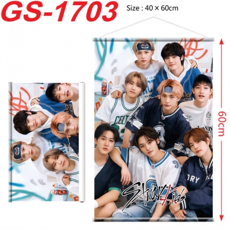 Stray Kids Anime digital printing hanging rope hanging Wall Scroll 40x60cm