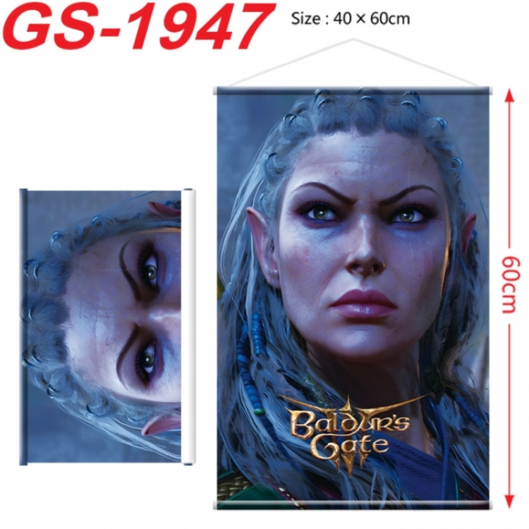 Baldur's Gate Anime digital printing hanging rope hanging Wall Scroll 40x60cm