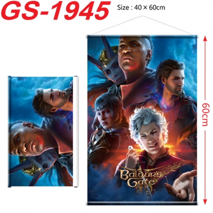 Baldur's Gate Anime digital printing hanging rope hanging Wall Scroll 40x60cm