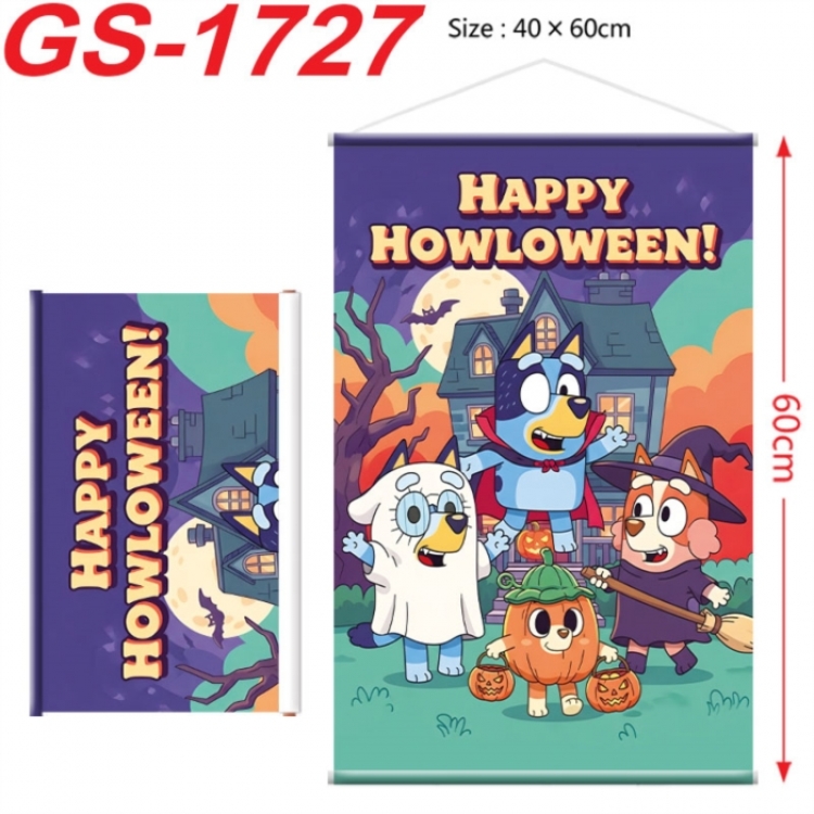 Bluey Anime digital printing hanging rope hanging Wall Scroll 40x60cm