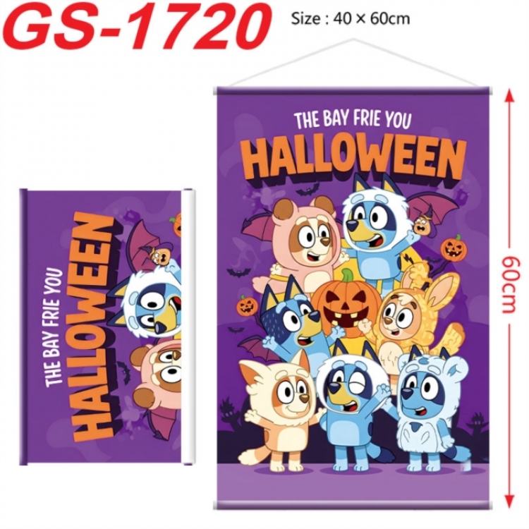 Bluey Anime digital printing hanging rope hanging Wall Scroll 40x60cm