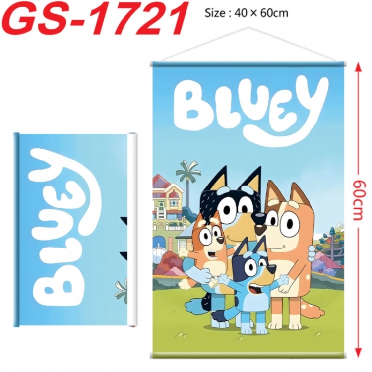 Bluey Anime digital printing hanging rope hanging Wall Scroll 40x60cm