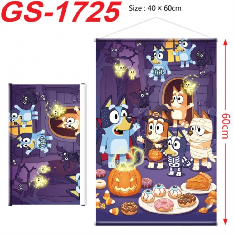 Bluey Anime digital printing hanging rope hanging Wall Scroll 40x60cm