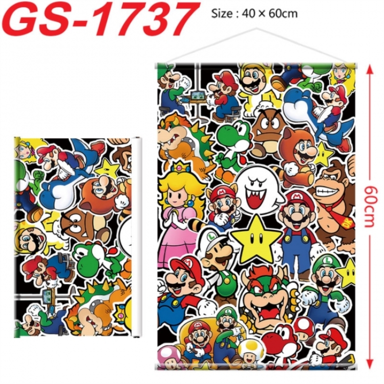 Super Mario Anime digital printing hanging rope hanging Wall Scroll 40x60cm