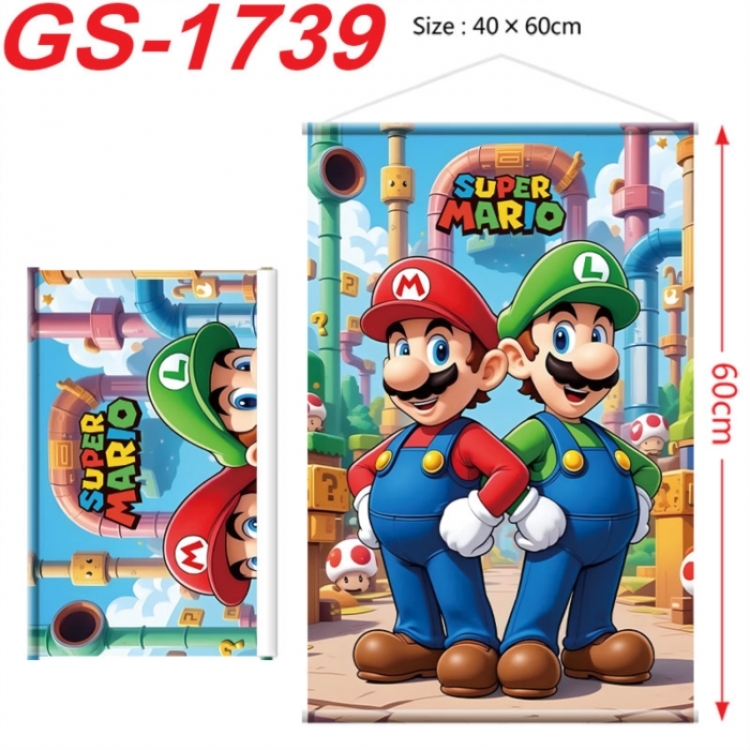 Super Mario Anime digital printing hanging rope hanging Wall Scroll 40x60cm