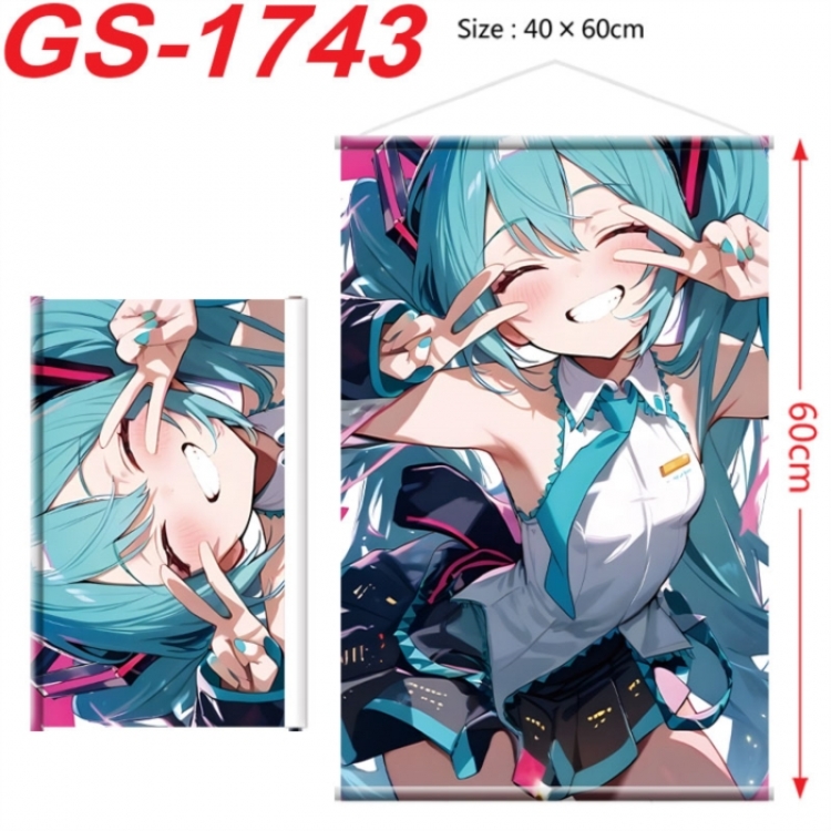 Hatsune Miku Anime digital printing hanging rope hanging Wall Scroll 40x60cm
