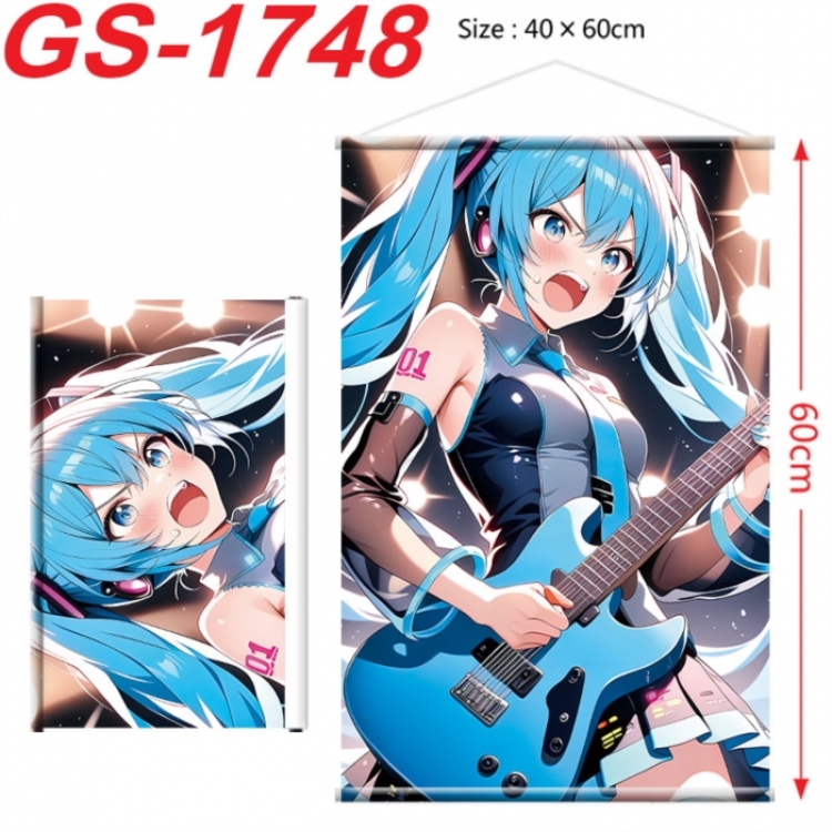 Hatsune Miku Anime digital printing hanging rope hanging Wall Scroll 40x60cm