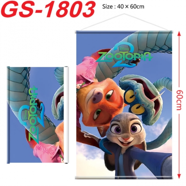 Zootopia Anime digital printing hanging rope hanging Wall Scroll 40x60cm