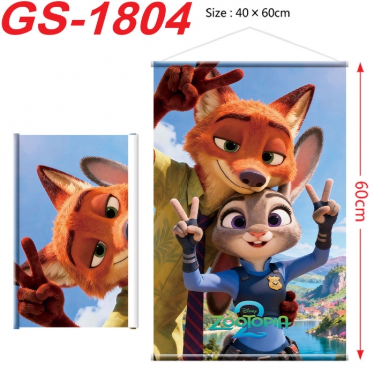 Zootopia Anime digital printing hanging rope hanging Wall Scroll 40x60cm