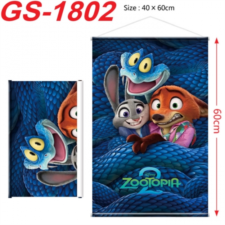 Zootopia Anime digital printing hanging rope hanging Wall Scroll 40x60cm