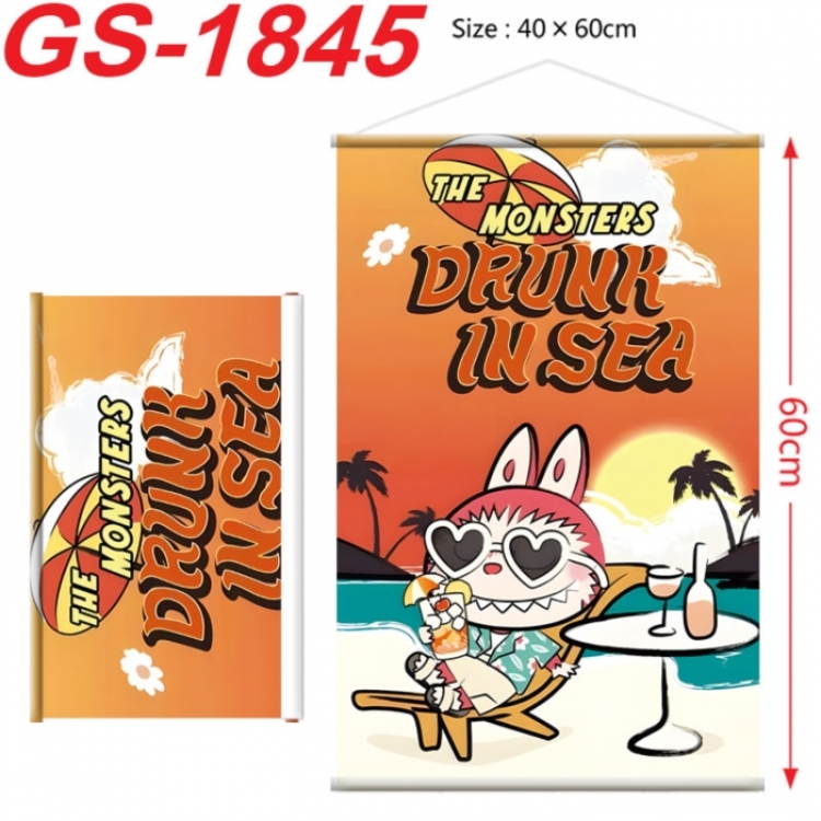 Labubu Anime digital printing hanging rope hanging Wall Scroll 40x60cm