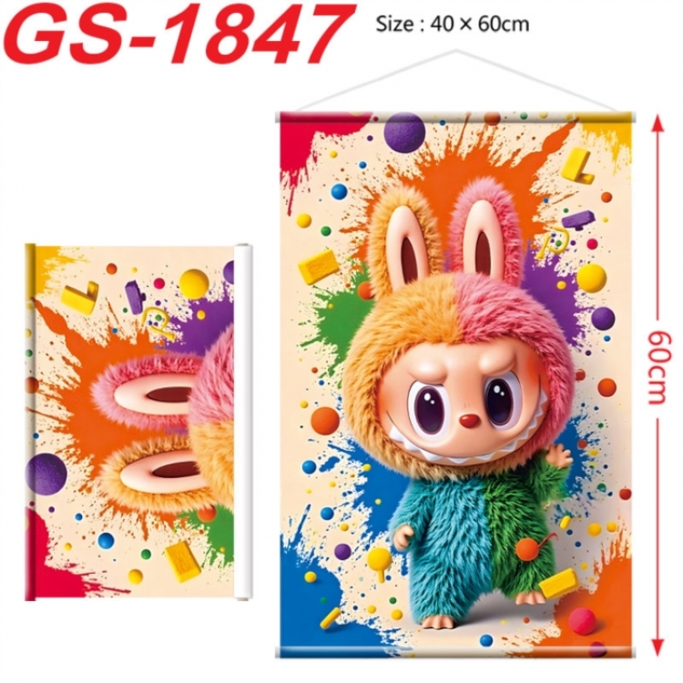 Labubu Anime digital printing hanging rope hanging Wall Scroll 40x60cm