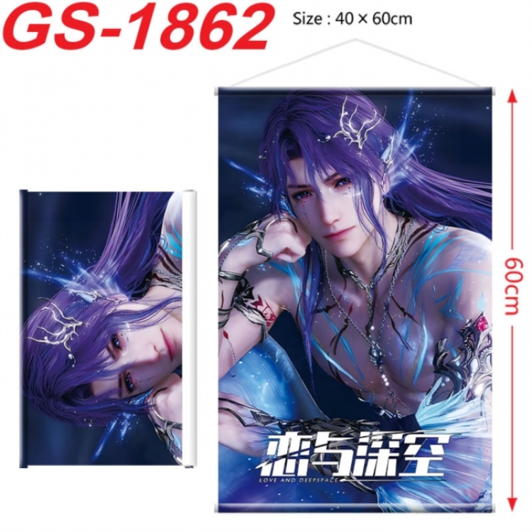 Love and Deepspac Anime digital printing hanging rope hanging Wall Scroll 40x60cm