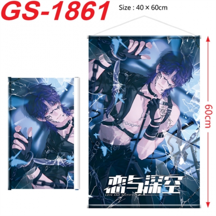 Love and Deepspac Anime digital printing hanging rope hanging Wall Scroll 40x60cm