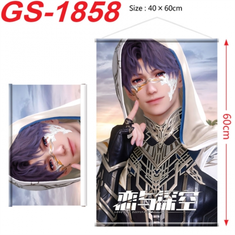 Love and Deepspac Anime digital printing hanging rope hanging Wall Scroll 40x60cm