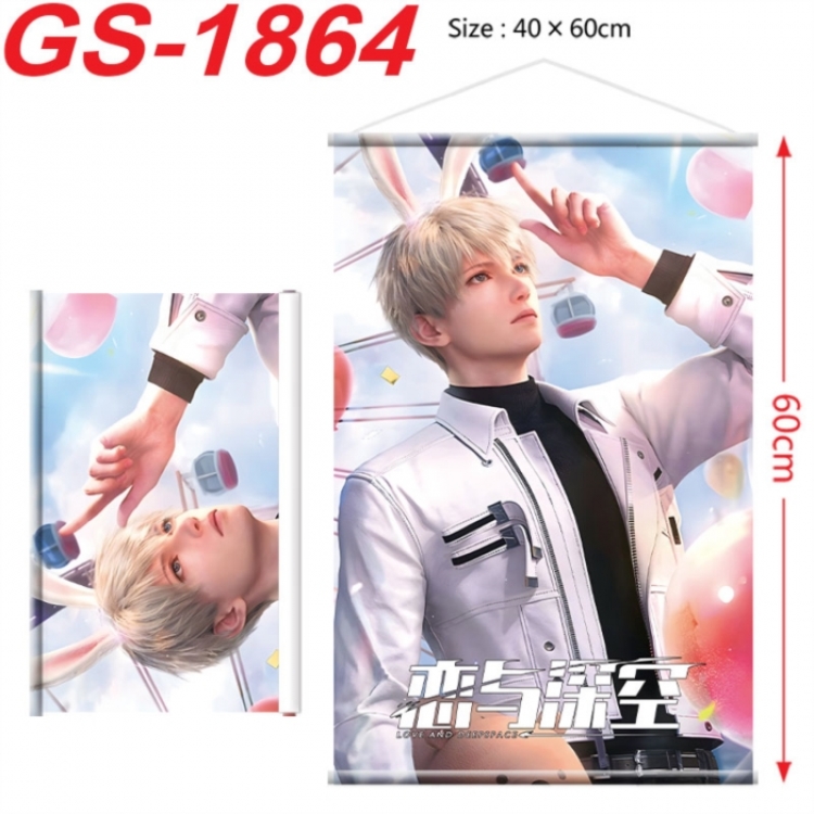 Love and Deepspac Anime digital printing hanging rope hanging Wall Scroll 40x60cm