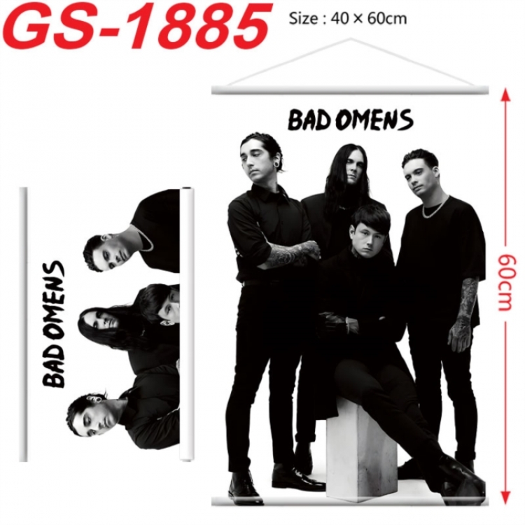 Bad Omens  Anime digital printing hanging rope hanging Wall Scroll 40x60cm