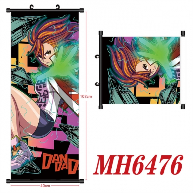 DANDADAN Anime black Plastic rod Cloth painting Wall Scroll 40X102CM 