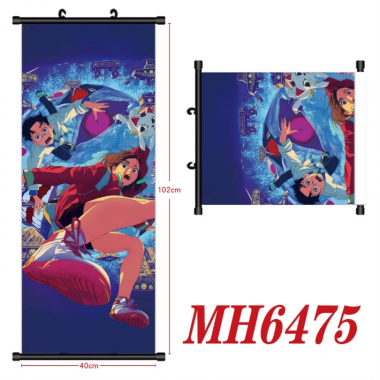 DANDADAN Anime black Plastic rod Cloth painting Wall Scroll 40X102CM 