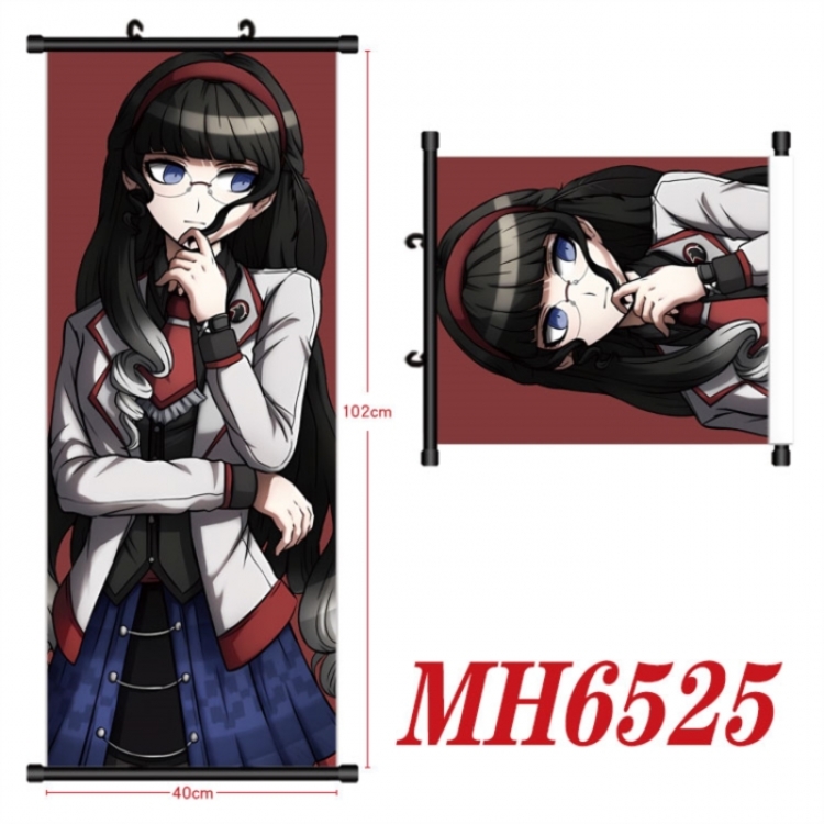Dangan-Ronpa Anime black Plastic rod Cloth painting Wall Scroll 40X102CM 