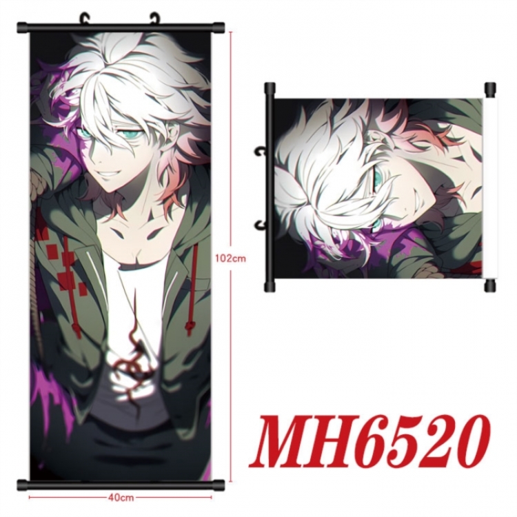 Dangan-Ronpa Anime black Plastic rod Cloth painting Wall Scroll 40X102CM 