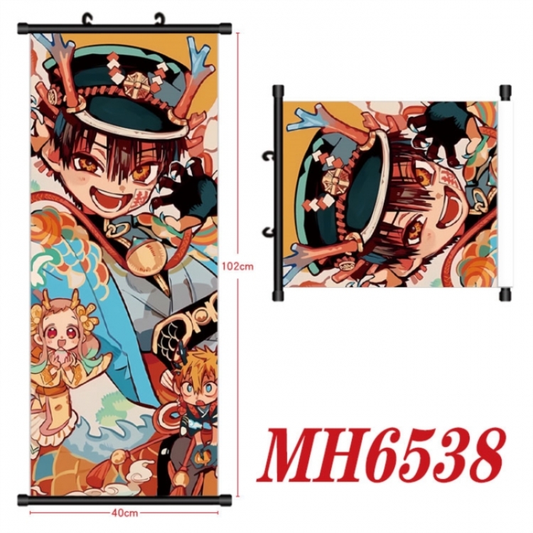 Toilet-bound Hanako-kun Anime black Plastic rod Cloth painting Wall Scroll 40X102CM 