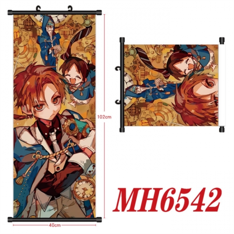 Toilet-bound Hanako-kun Anime black Plastic rod Cloth painting Wall Scroll 40X102CM 