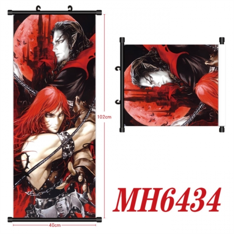 CASTLEVANIA Anime black Plastic rod Cloth painting Wall Scroll 40X102CM 