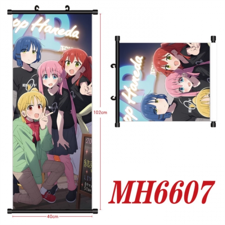BOCCHI THE ROCK! Anime black Plastic rod Cloth painting Wall Scroll 40X102CM