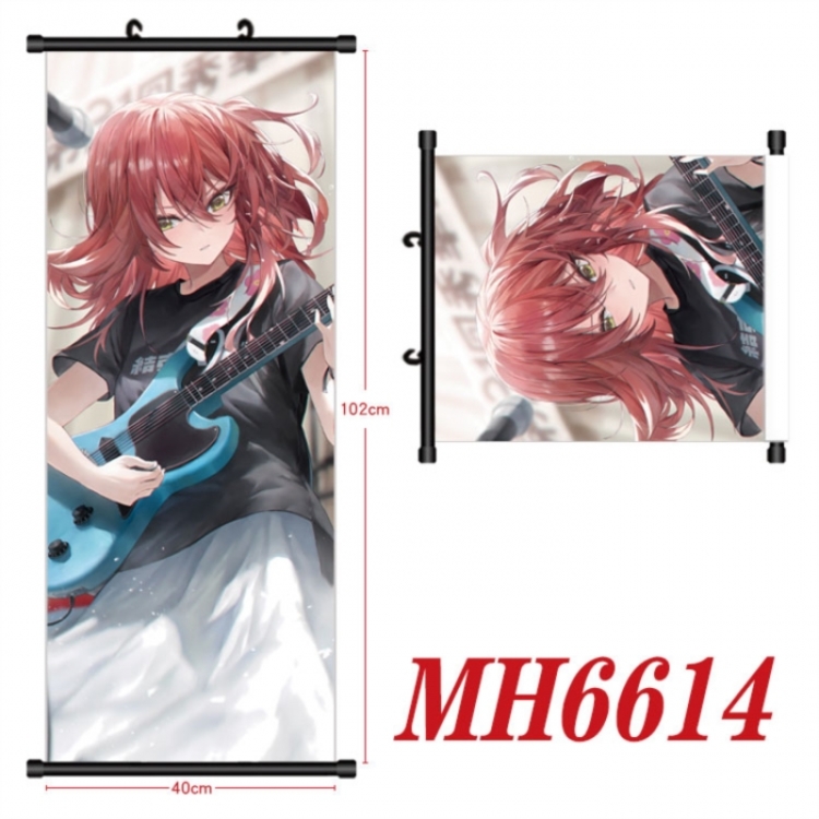 BOCCHI THE ROCK! Anime black Plastic rod Cloth painting Wall Scroll 40X102CM