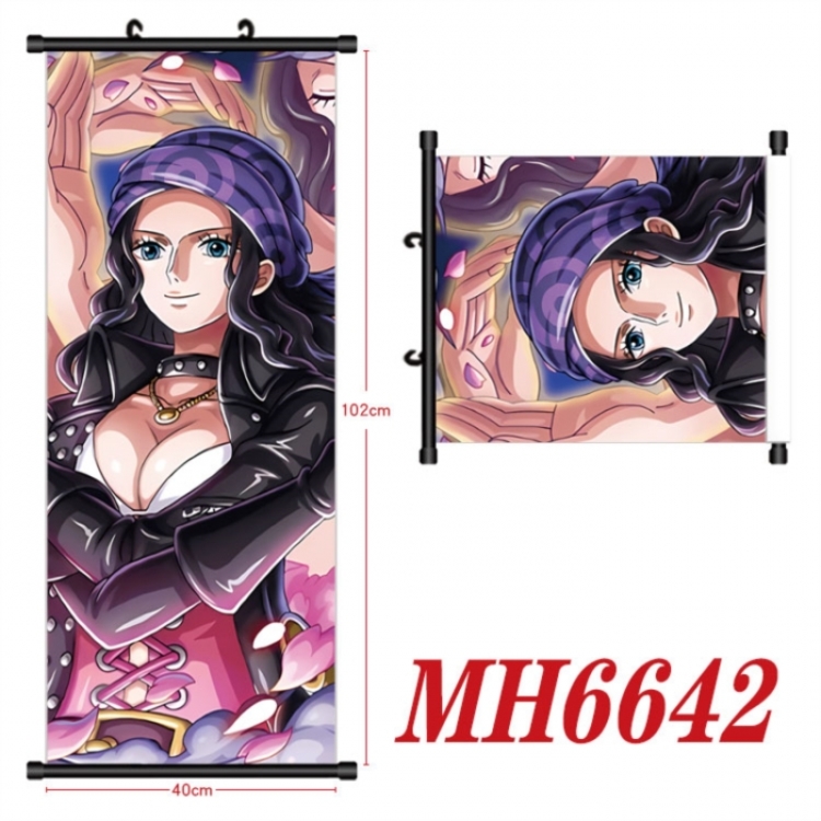 One Piece Anime black Plastic rod Cloth painting Wall Scroll 40X102CM