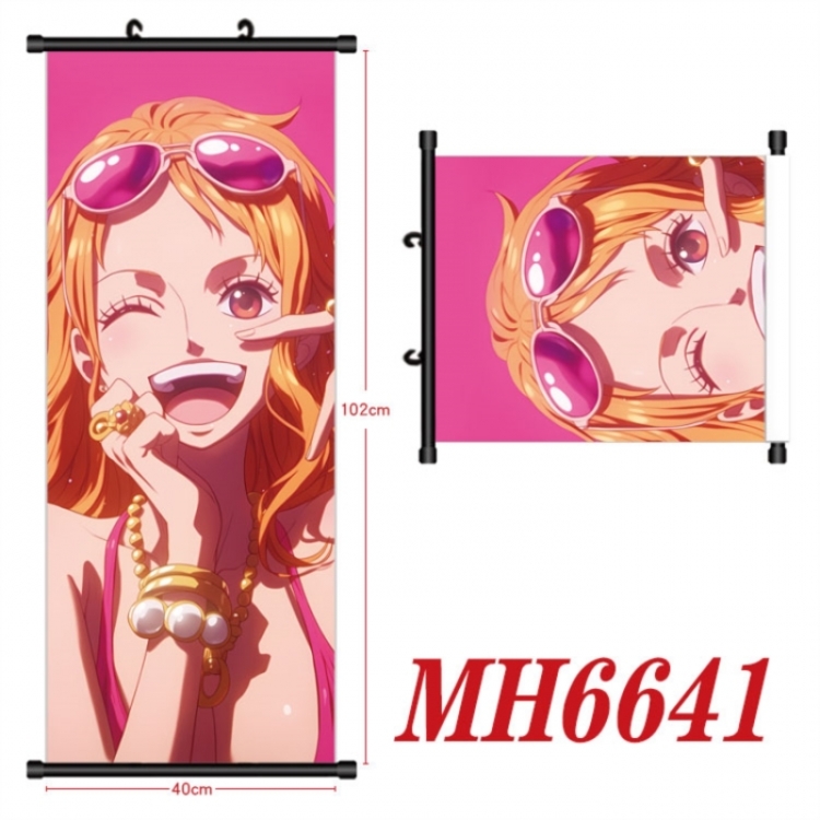 One Piece Anime black Plastic rod Cloth painting Wall Scroll 40X102CM