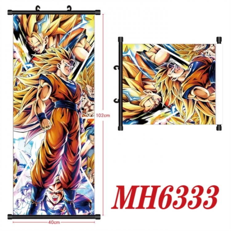 DRAGON BALL Anime black Plastic rod Cloth painting Wall Scroll 40X102CM