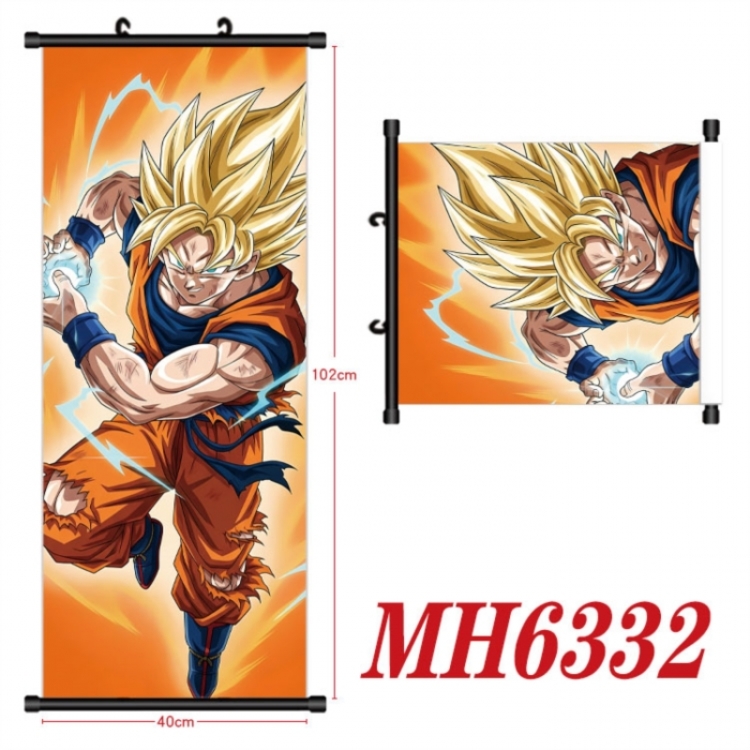 DRAGON BALL Anime black Plastic rod Cloth painting Wall Scroll 40X102CM