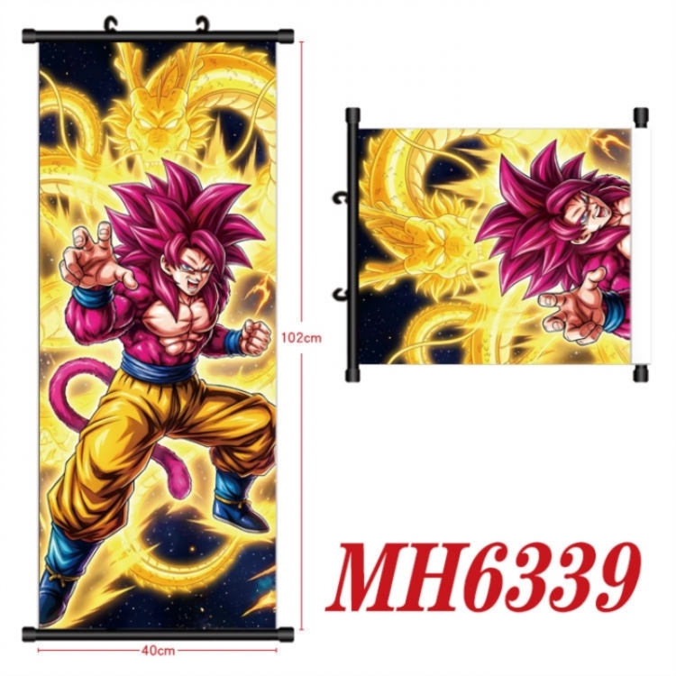 DRAGON BALL Anime black Plastic rod Cloth painting Wall Scroll 40X102CM