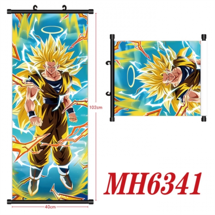 DRAGON BALL Anime black Plastic rod Cloth painting Wall Scroll 40X102CM
