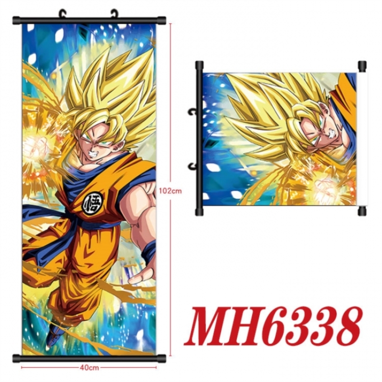 DRAGON BALL Anime black Plastic rod Cloth painting Wall Scroll 40X102CM