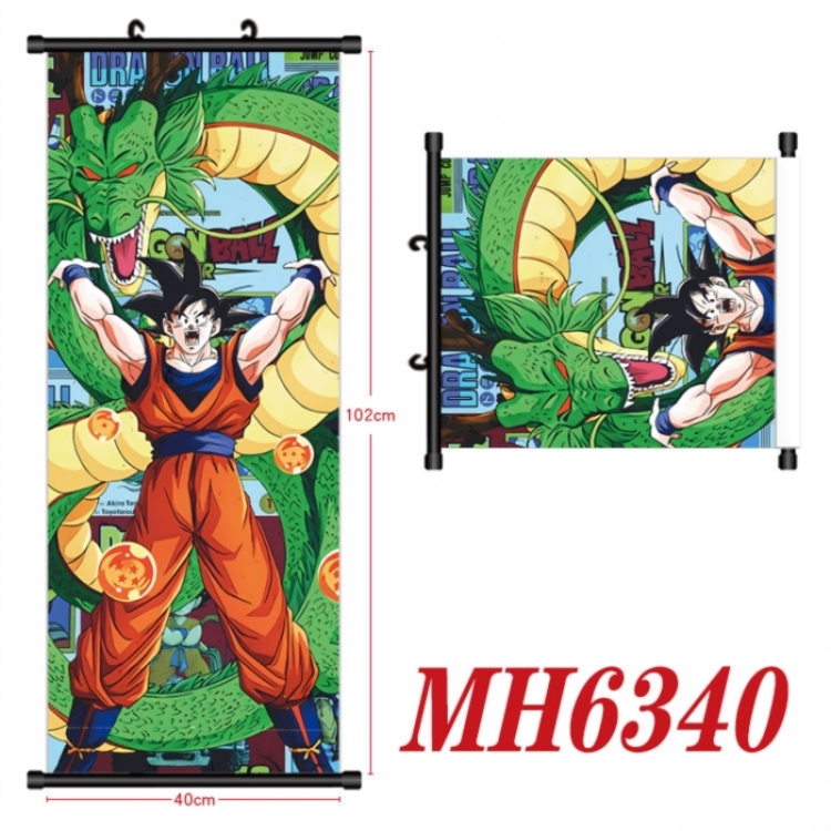 DRAGON BALL Anime black Plastic rod Cloth painting Wall Scroll 40X102CM
