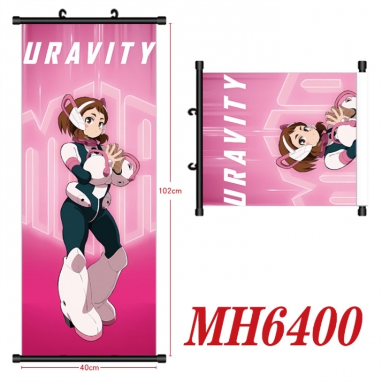 My Hero Academia Anime black Plastic rod Cloth painting Wall Scroll 40X102CM