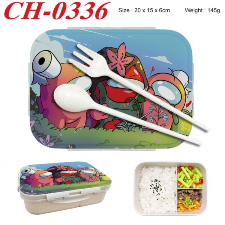 Among Us Anime themed UV printed student lunch box 20x15x6cm 145g