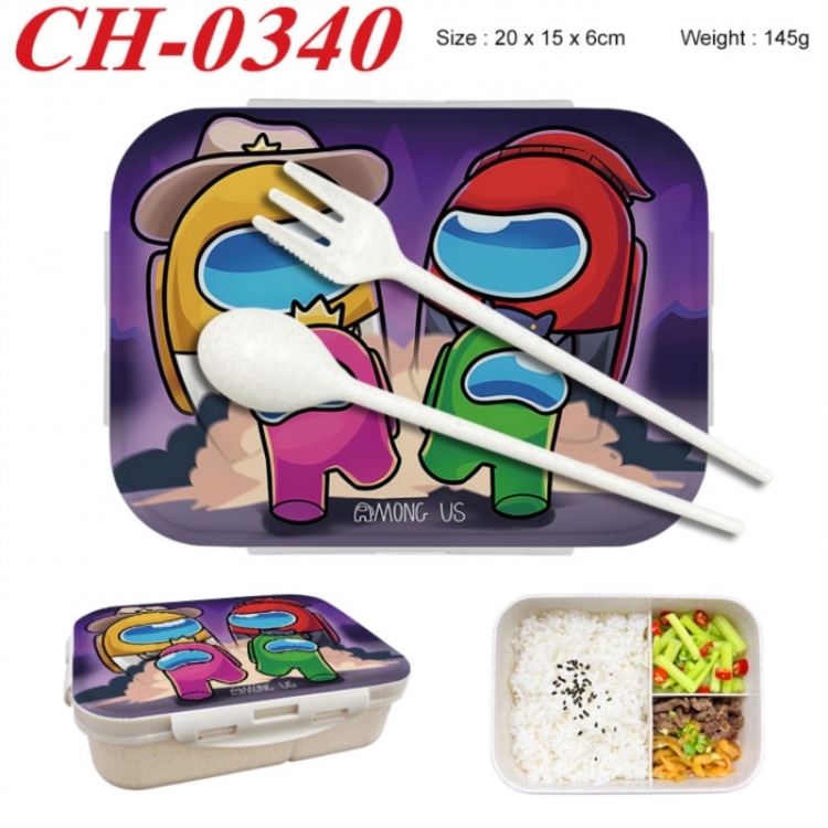 Among Us Anime themed UV printed student lunch box 20x15x6cm 145g