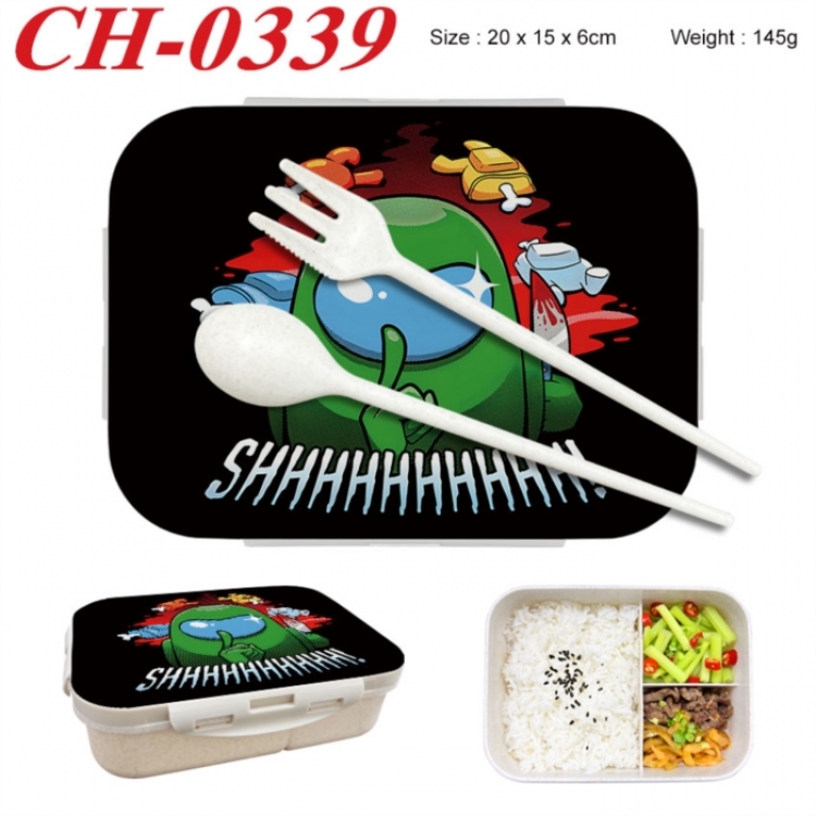 Among Us Anime themed UV printed student lunch box 20x15x6cm 145g
